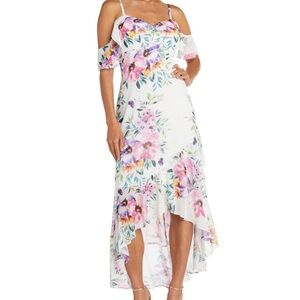 Night Way Collections Floral High Low Dress